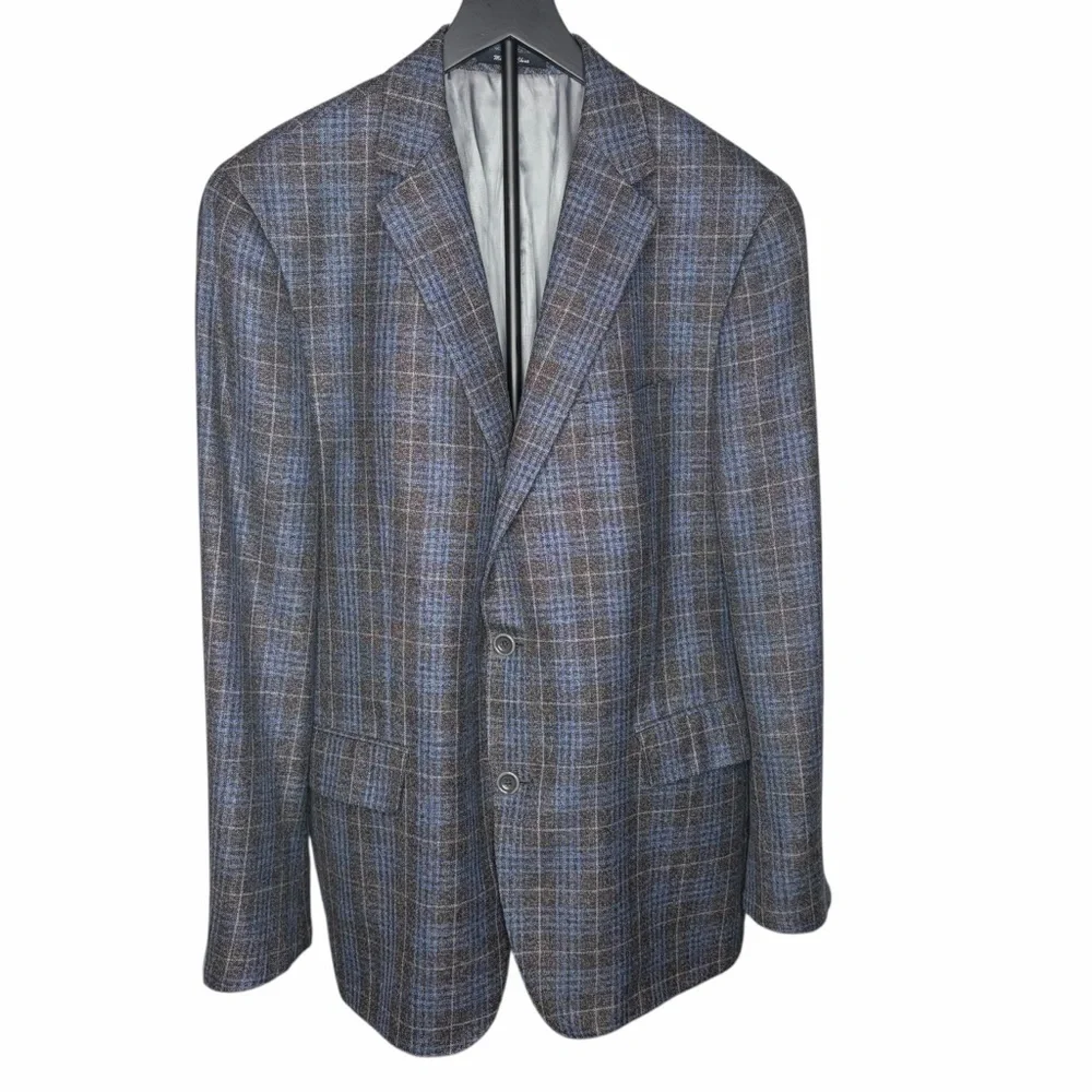 Paul Betenly Men's Elegant Checkered Blazer Size 38S - Picture 1 of 9